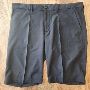 J.Lindeberg Somle Shorts Mens 40 Black Chino Golf Casual 12 Inseam